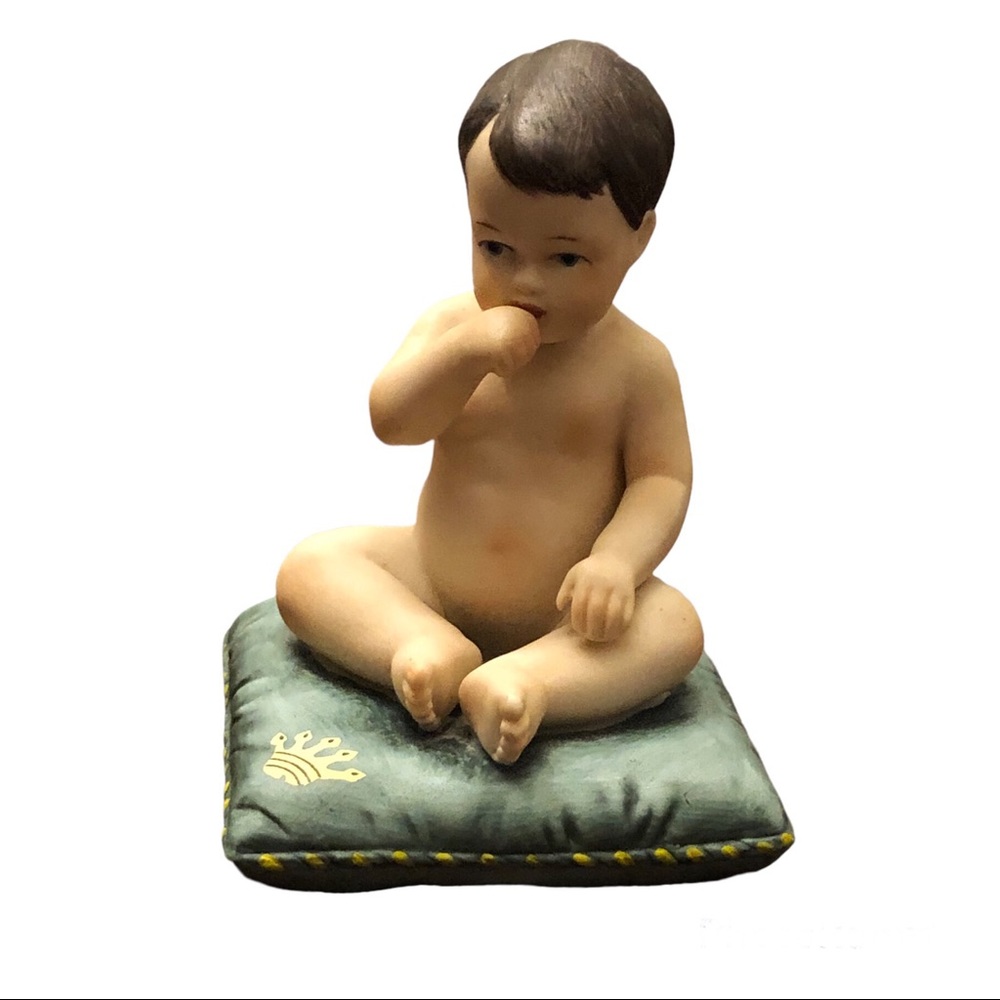 BESSIE PEASE GUTMANN Collectibles 1987 "HIS MAJESTY" BABY BOY ON PILLOW